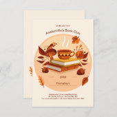 Einladungen zum Herbst-Book-Club (Vorne/Hinten)