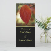 Einladungen zum Herbstblatt für Hochzeiten (Stehend Vorderseite)