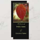 Einladungen zum Herbstblatt für Hochzeiten (Vorne/Hinten)