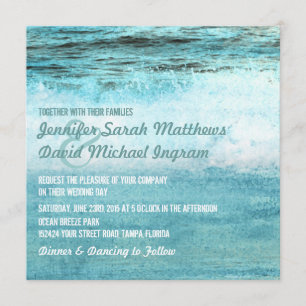 Einladungen zum Hochzeitsauftakt zum Blue Ocean Wa