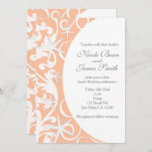 Einladungen zum Hochzeitsfeiern am weißen Korallen (Vorne/Hinten)