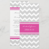 Einladungen zum Hochzeitsfeiern Graues Hot Pink Zi (Vorne/Hinten)