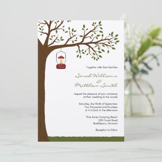 Einladungen zum Hochzeitsfeiern im Freien Camping (Stehend Vorderseite)