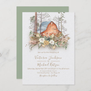 Einladungen zum Hochzeitsfeiern im Roten Wald