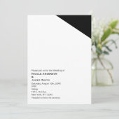 Einladungen zum Hochzeitsfeiern im Schwarzweiß-Dre (Stehend Vorderseite)