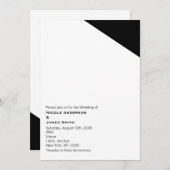 Einladungen zum Hochzeitsfeiern im Schwarzweiß-Dre (Vorne/Hinten)