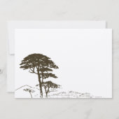 Einladungen zum Hochzeitsfeiern mit braunem Eichen (Rückseite)