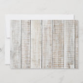 Einladungen zum Hochzeitsfeiern mit Foto Burlap Ba (Rückseite)