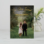 Einladungen zum Hochzeitsfeiern mit Foto- und Gold (Stehend vorne)