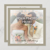 Einladungen zum Hochzeitsfeiern mit Frostigem Foto (Vorne/Hinten)