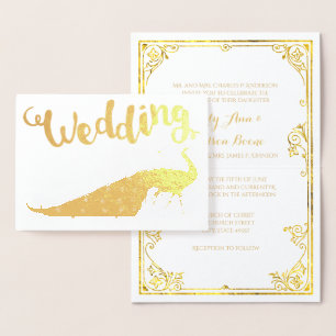 Einladungen zum Hochzeitsfeiern mit Goldfoil