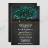 Einladungen zum Hochzeitsfeiern mit hellem Eichenb (Vorne/Hinten)