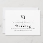 Einladungen zum Hochzeitsfeiern mit Tintendruck Sc (Vorderseite)