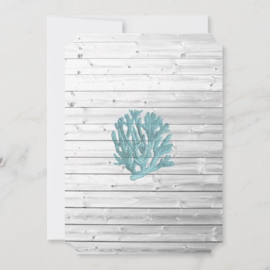 Einladungen zum Hochzeitsfeiern mit weißem Wald (Rückseite)