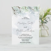 Einladungen zum Hochzeitsfest im Winterpine (Stehend Vorderseite)