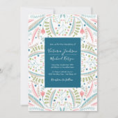 Einladungen zum Hochzeitsklopfen mit Stickerei (Vorderseite)