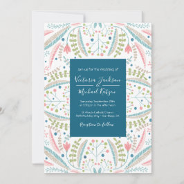 Einladungen zum Hochzeitsklopfen mit Stickerei