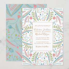 Einladungen zum Hochzeitsklopfen mit Stickerei