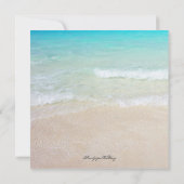 Einladungen zum Hochzeitstag am Strand (Rückseite)