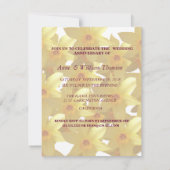 Einladungen zum Hochzeitstag mit Narzissen (Rückseite)