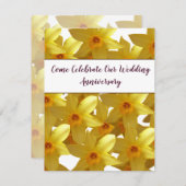 Einladungen zum Hochzeitstag mit Narzissen (Vorne/Hinten)