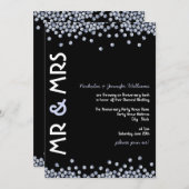 Einladungen zum Hochzeitstag von Glitzer Diamond (Vorne/Hinten)