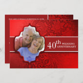 Einladungen zum Jahrestag des Roten Fotos (Vorne/Hinten)