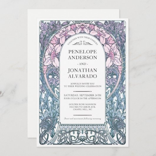 Einladungen zum Jugendstil (Set #8) (Vorne/Hinten)