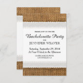 Einladungen zum Junggeselinnen-Abschied Jute und S (Vorne/Hinten)