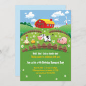 Einladungen zum Kindergeburtstag von Barnyard Farm (Vorne/Hinten)