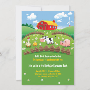 Einladungen zum Kindergeburtstag von Barnyard Farm