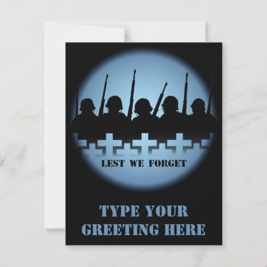 Einladungen zum Krieg, damit wir RSVP-Karten nicht (Vorderseite)