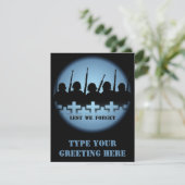 Einladungen zum Krieg, damit wir RSVP-Karten nicht (Stehend Vorderseite)