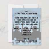 Einladungen zum Krieg, damit wir RSVP-Karten nicht (Rückseite)