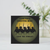 Einladungen zum Krieg, damit wir RSVP-Karten nicht (Stehend Vorderseite)