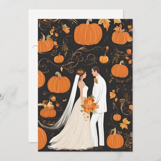 Einladungen zum Kürbisfall (Vorne/Hinten)