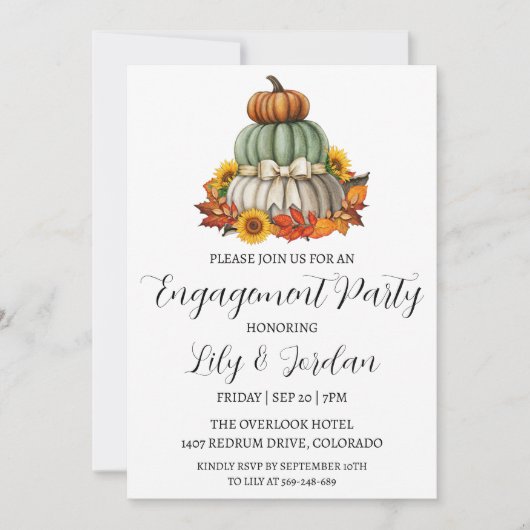 Einladungen zum Kürbisfall (Vorderseite)