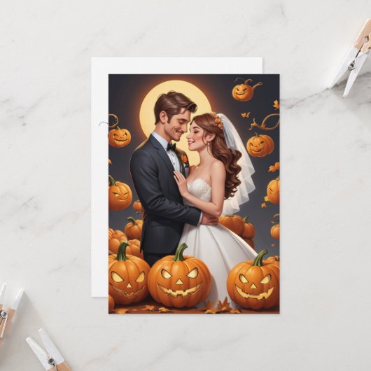 Einladungen zum Kürbisfall (Vorderseite/Rückseite Beispiel)