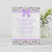 Einladungen zum Lavendel Country Lace Hochzeit (Stehend Vorderseite)