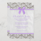 Einladungen zum Lavendel Country Lace Hochzeit (Vorne/Hinten)