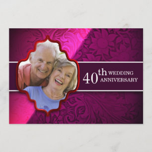 Einladungen zum lila Hochzeitstag Foto