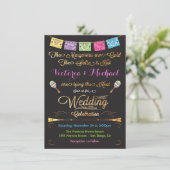 Einladungen zum mexikanischen Wedding Fiesta Gold  (Stehend Vorderseite)