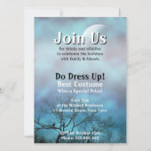 Einladungen zum Moody Moon Clouds Halloween-Party (Rückseite)