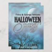 Einladungen zum Moody Moon Clouds Halloween-Party (Vorne/Hinten)