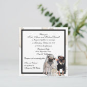 Einladungen zum Mops Hochzeit oder Jahrestag (Stehend Vorderseite)