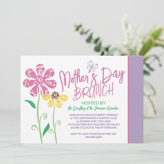Einladungen zum Muttertag (Stehend Vorderseite)