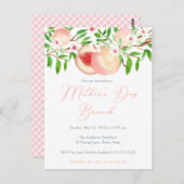 Einladungen zum Muttertag, süße Pfirsiche (Vorne/Hinten)