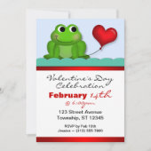 Einladungen zum niedlichen Froggy Heart Valentine (Vorderseite)