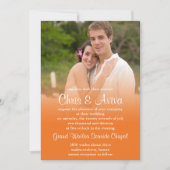 Einladungen zum Orangenen Sonnenuntergang Foto (Vorderseite)