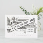 Einladungen zum Party der GRILLEN| Oberste Vintage (Stehend Vorderseite)